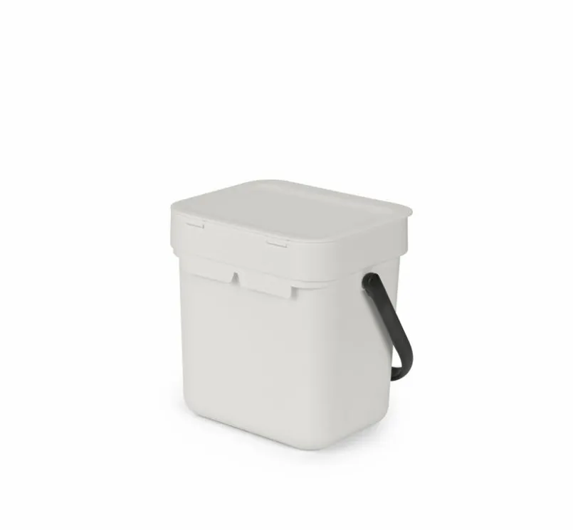 brabantia Entsorgen & Recyclen|Entsorgen & Recyclen-Abfallbehälter Sort&Go 3l Light Grey Hellgrau