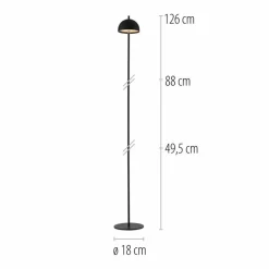 Außenstehleuchten|Außenstehleuchten|SCHÖNER WOHNEN-Kollektion Akku-Stehlampe Bellis Schwarz