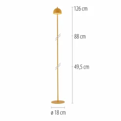 Außenstehleuchten|Außenstehleuchten|SCHÖNER WOHNEN-Kollektion Akku-Stehlampe Bellis Gelb
