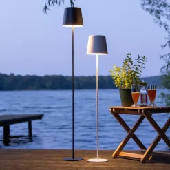 Brilliant Außenstehleuchten|Außenstehleuchten-Akku-Stehlampe Kaami Weiß