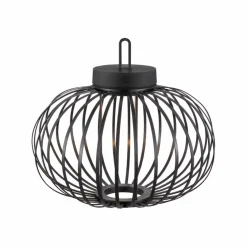 Außentischleuchten|Außentischleuchten|JUST LIGHT. Akku-Tischleuchte Gabbia Schwarz