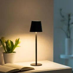JUST LIGHT. Außentischleuchten|Außentischleuchten-Akku-Tischleuchte Euria Schwarz