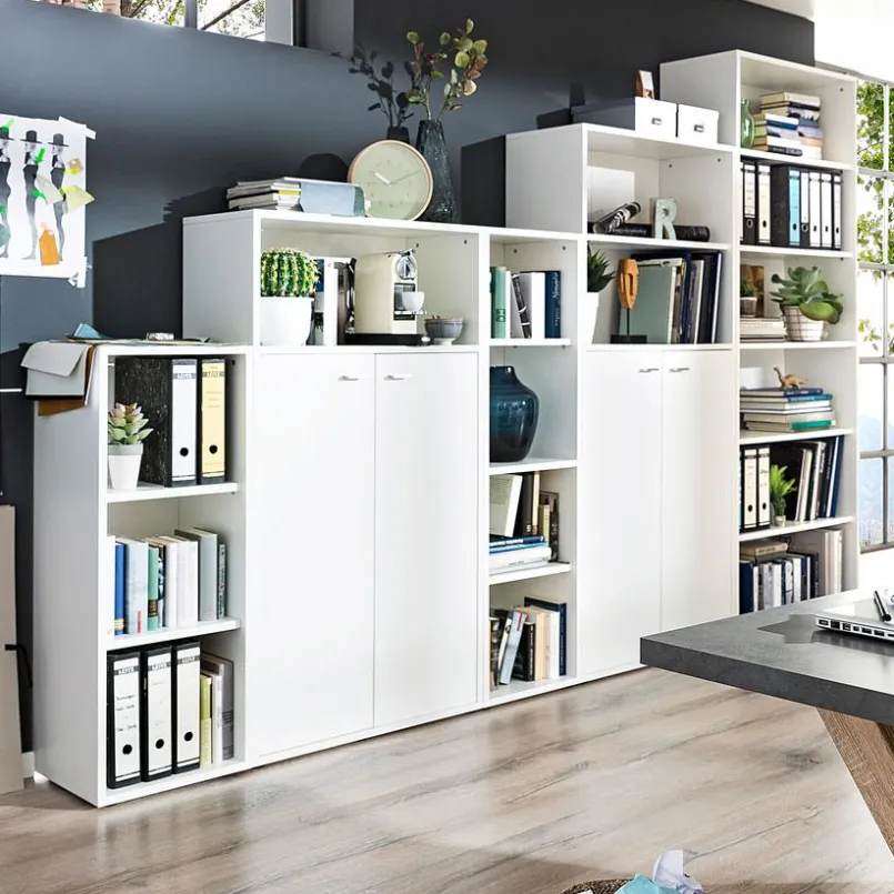 Mäusbacher Büroschränke & Regale|Büromöbel-Serien-Aktenregal Mister Office Weiß