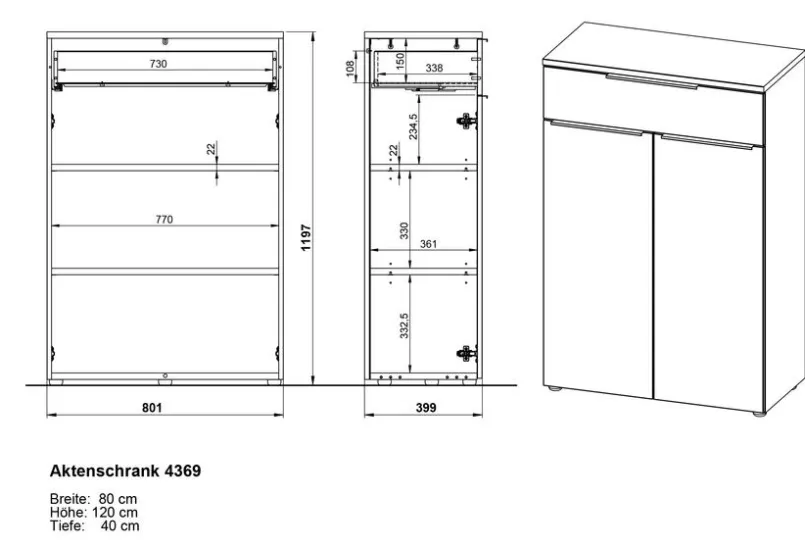 Aktenschrank Mailand<Germania Hot