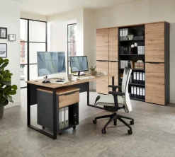Innostyle Büroschränke & Regale-Aktenschrank Memphis Eiche Artisan / Graphit