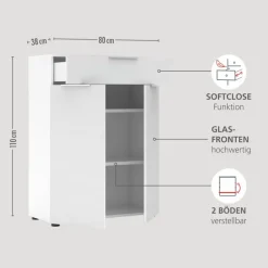 Innostyle Büroschränke & Regale-Aktenschrank Santorin Weiß