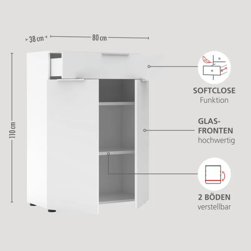 Innostyle Büroschränke & Regale-Aktenschrank Santorin Weiß