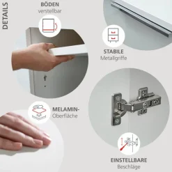 Innostyle Büroschränke & Regale-Aktenschrank Santorin Weiß