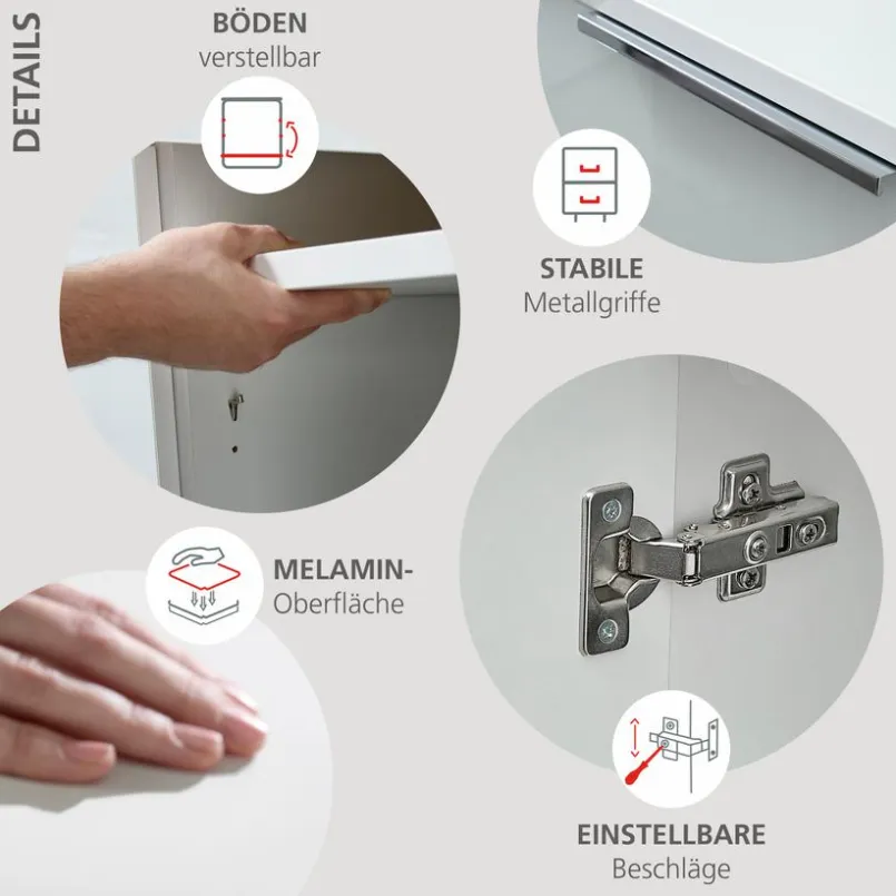 Innostyle Büroschränke & Regale-Aktenschrank Santorin Weiß