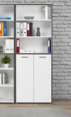 Büroschränke & Regale|Büromöbel-Serien|FORTE Aktenschrank 2-trg. Keflavik Weiß