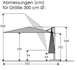 Sonnenschirme|Schneider Schirme Ampelschirm Rhodos Junior ø 300 cm Apfelgrün