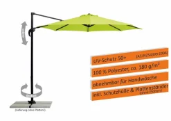 Sonnenschirme|Schneider Schirme Ampelschirm Rhodos Junior ø 300 cm Apfelgrün