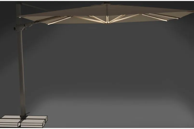 Ampelschirm Varioflex LED 300 x 300 cm<Glatz Discount
