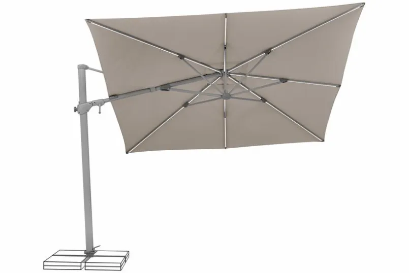 Ampelschirm Varioflex LED 300 x 300 cm<Glatz Discount