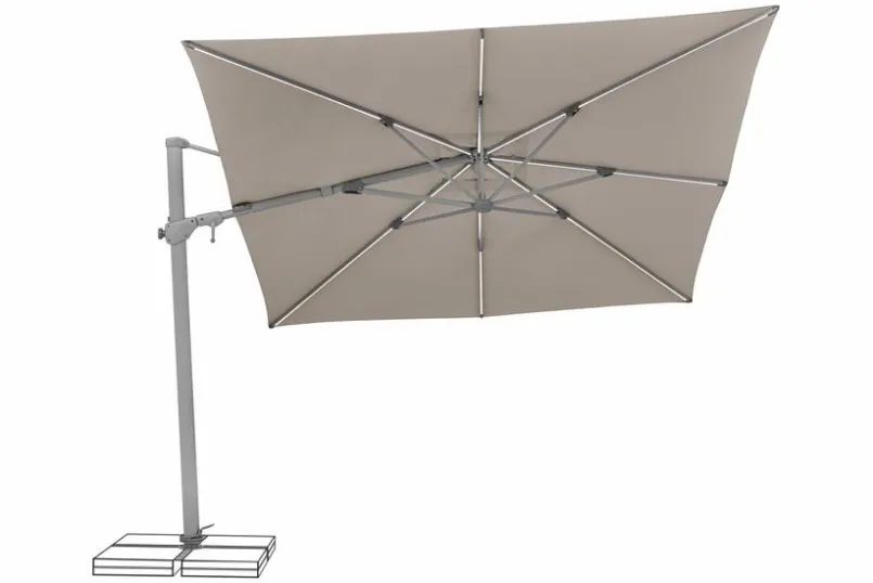 Ampelschirm Varioflex LED 300 x 300 cm<Glatz Discount