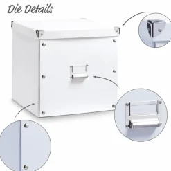 Aufbewahrungsboxen & Behälter|Aufbewahrungsboxen & Behälter-Aufbewahrungsbox 33,5 x 33 cm Weiß