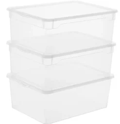 Aufbewahrungsboxen & Behälter|Aufbewahrungsboxen & Behälter|Rotho Aufbewahrungsbox Men Shoe 3tlg. Transparent