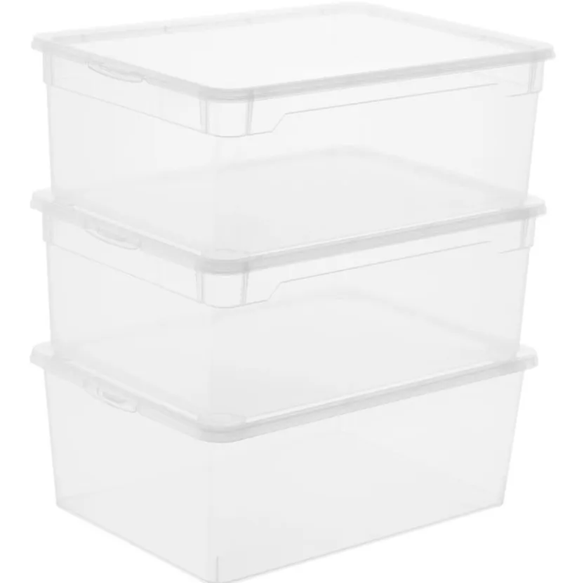 Aufbewahrungsboxen & Behälter|Aufbewahrungsboxen & Behälter|Rotho Aufbewahrungsbox Men Shoe 3tlg. Transparent