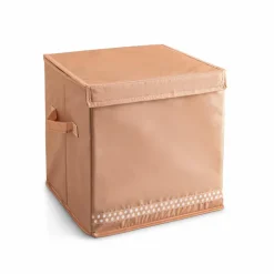 Aufbewahrungsboxen & Behälter|Aufbewahrungsboxen & Behälter-Aufbewahrungsbox Punkte 30 x 30 cm Beige