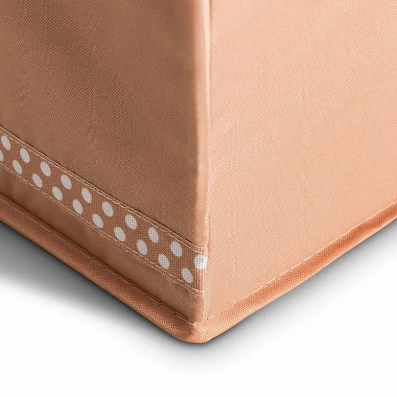 Aufbewahrungsboxen & Behälter|Aufbewahrungsboxen & Behälter-Aufbewahrungsbox Punkte 30 x 30 cm Beige