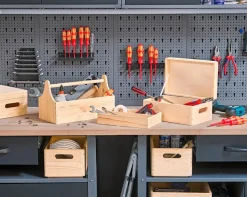 Aufbewahrungsboxen & Behälter|Aufbewahrungsboxen & Behälter-Aufbewahrungsbox Werkzeug 34 x 20,5 cm Hellbraun