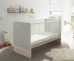 BEGABINO Babybetten|Babybetten-Babybett Fien 70 x 140 cm Ashgrey