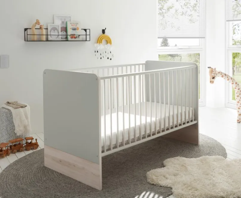 BEGABINO Babybetten|Babybetten-Babybett Fien 70 x 140 cm Ashgrey