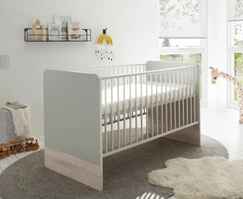 BEGABINO Babybetten|Babybetten-Babybett Fien 70 x 140 cm Ashgrey