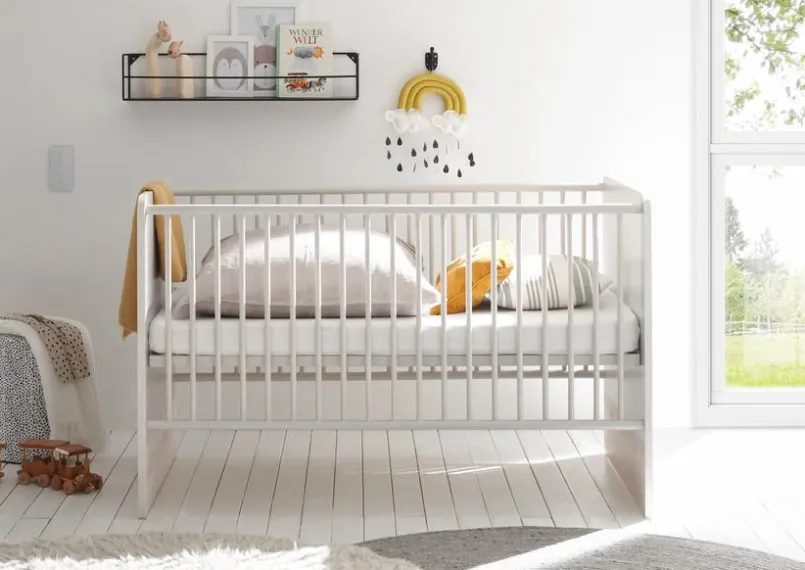 BEGABINO Babybetten|Babybetten-Babybett Fien 70 x 140 cm Ashgrey