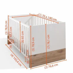 Babybett Remo 70 x 140 cm<Paidi