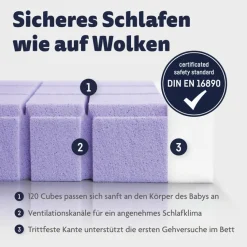 Babymatratzen|Babymatratzen|Ergodream Baby-Kaltschaummatratze Air Cube 70 x 140 cm Weiß