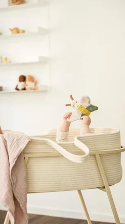 Metallbude Babybetten|Babybetten-Babywiege Korsina Cashew