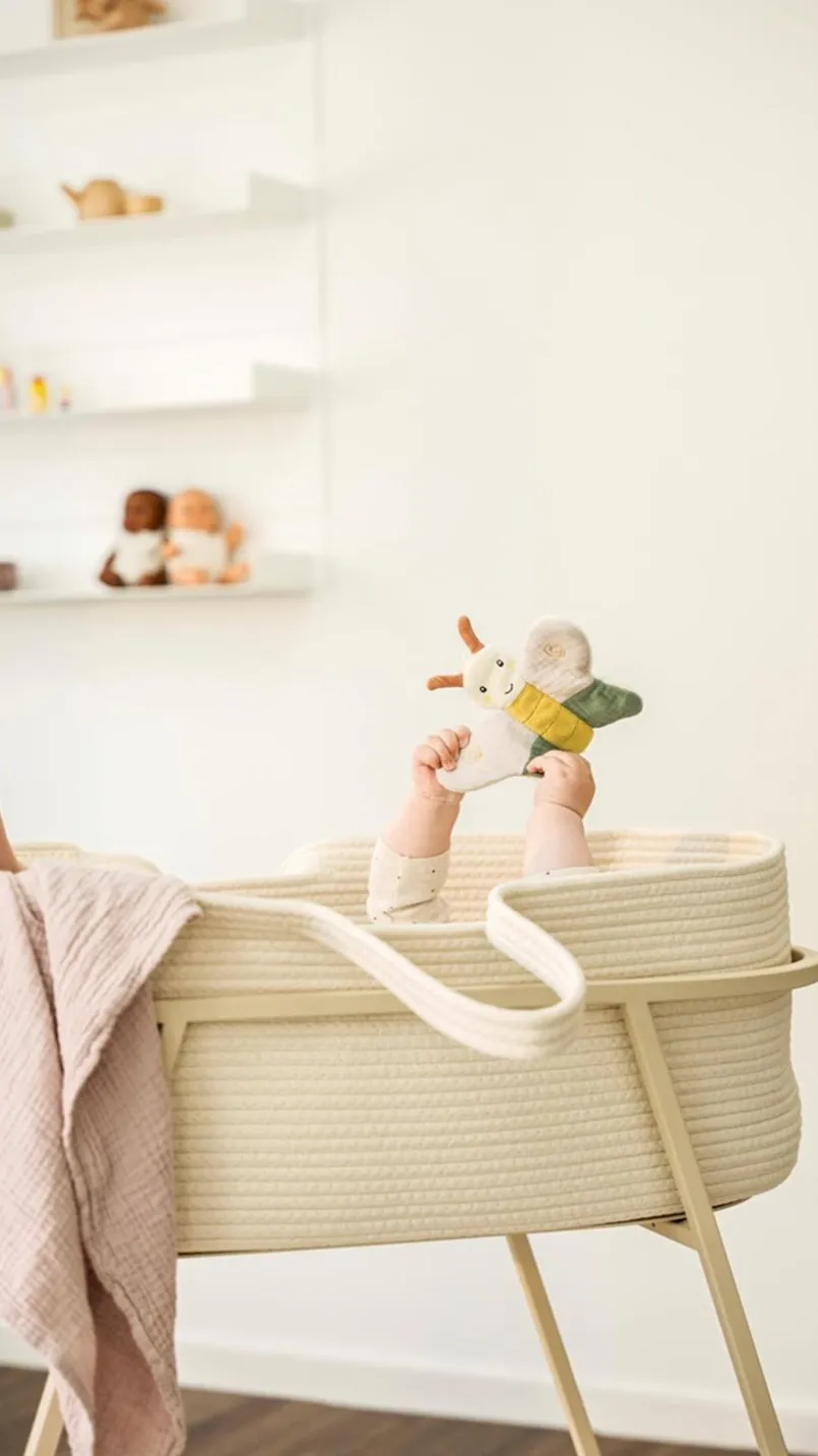 Metallbude Babybetten|Babybetten-Babywiege Korsina Cashew