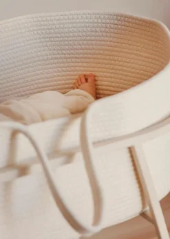 Metallbude Babybetten|Babybetten-Babywiege Korsina Cashew