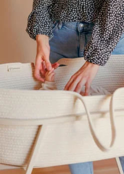 Metallbude Babybetten|Babybetten-Babywiege Korsina Cashew