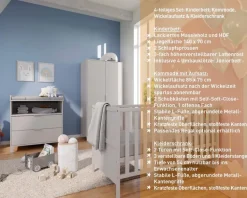Germania Babyzimmer-Komplettsets|Babyzimmer-Komplettsets-Babyzimmer-Set Alkmaar 4tlg. Kaschmir