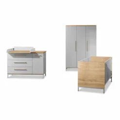 Paidi Babyzimmer-Komplettsets|Babyzimmer-Komplettsets-Babyzimmer-Set Benne 4tlg. Grau