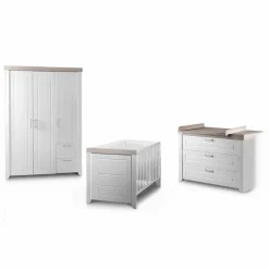 roba Baumann Babyzimmer-Komplettsets|Babyzimmer-Komplettsets-Babyzimmer-Set Felicia 3tlg. Weiß