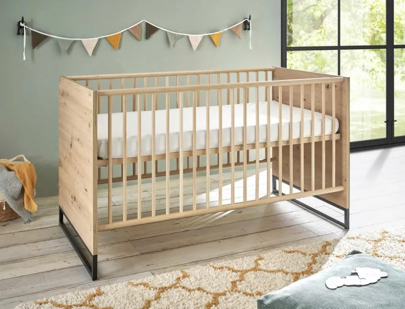 BEGABINO Babyzimmer-Komplettsets|Babyzimmer-Komplettsets-Babyzimmer-Set Marseille 3tlg. Artisan-Eiche