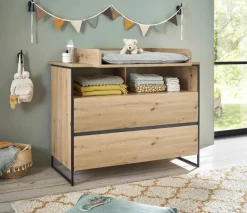 BEGABINO Babyzimmer-Komplettsets|Babyzimmer-Komplettsets-Babyzimmer-Set Marseille 3tlg. Artisan-Eiche