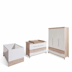 Babyzimmer-Komplettsets|Babyzimmer-Komplettsets|Paidi Babyzimmer-Set Remo 4tlg. Eiche Bordeaux