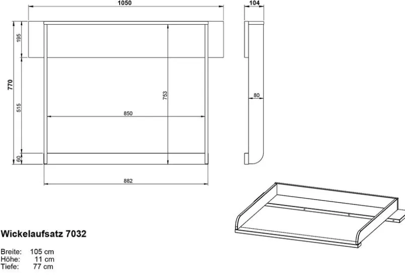 Babyzimmer-Set Tomino 4tlg.<Germania