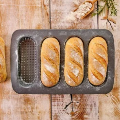 Backformen| Backblech Baguette Schwarz