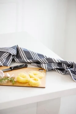 ladelle Geschirrtücher|Schürzen-Backset Stripe 3tlg. Grau