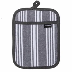 ladelle Geschirrtücher|Schürzen-Backset Stripe 3tlg. Grau
