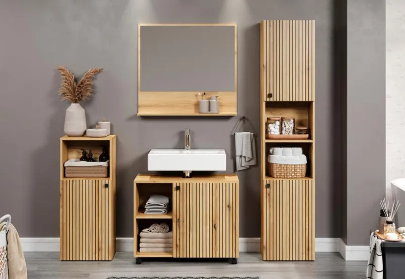 Bad-Spiegel|trendteam Badezimmerspiegel PureBliss Eiche