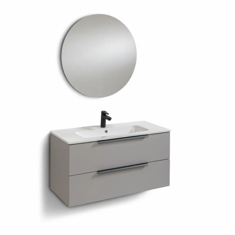 Badezimmer-Komplettsets| Badmöbel-Set Oikos Taupe