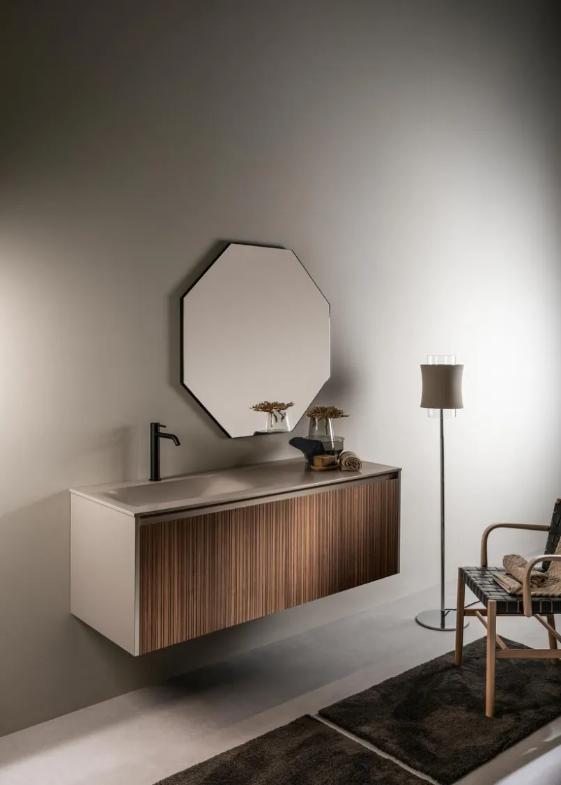Badezimmer-Komplettsets|Sormani Badmöbel-Set Studio51 Walnuss
