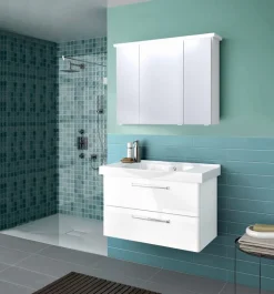 Pelipal Badezimmer-Komplettsets-Badmöbel-Set Trentino Weiß