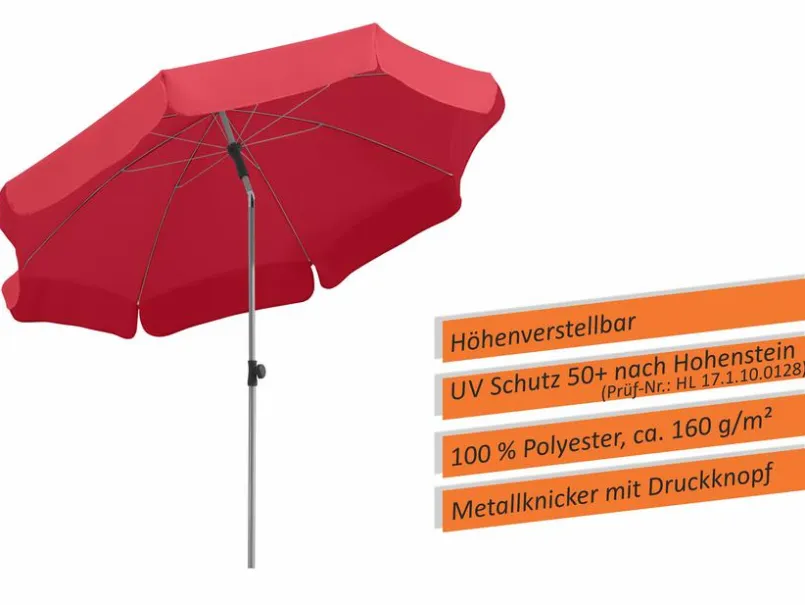 Schneider Schirme Sonnenschirme|Balkonschirme-Balkonschirm Locarno Ø 200 cm Rot